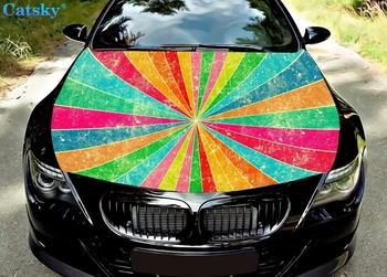 Наклейка На Капот Автомобиля Rainbow Art, Изготовленное На Заказ Украшение Капота Автомобиля, Защитная Крышка Капота, Виниловая Наклейка На Автомобиль, Наклейка На Весь Кузов Автомобиля