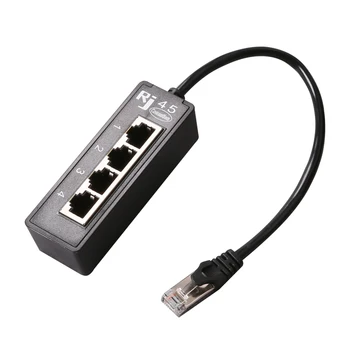 Кабель-разветвитель Ethernet RJ45 от 1 мужчины до 4 женщин LAN-разветвитель для порта Cat LAN Ethernet Разъем для подключения адаптера Аксессуары