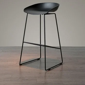 Дизайнерские барные стулья для столовой минималистской высоты Европейские барные стулья для стойки регистрации Мебель для парикмахерской из пластика Sillas Para Comedor