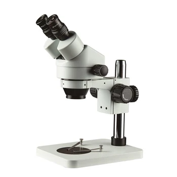 Промышленный тринокулярный стереомикроскоп с непрерывным преобразованием в 7-45 раз, инструмент с параллельной системой освещения