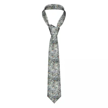 Галстук с рисунком в долларах США для мужчин, официальные денежные шелковые деловые галстуки