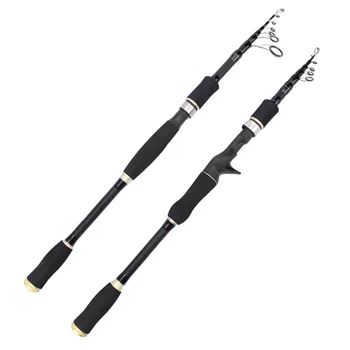 ZY412 Короткая выдвижная удочка с длинным ходом, прямая ручка, карбоновая портативная удочка длиной 2,7 м
