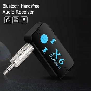 Автомобильный комплект громкой связи Aux Bluetooth 3,5 мм, Беспроводной аудиоприемник A2Dp, TF-карта, музыкальный передатчик Mp3 для автомобильного динамика, Mp3-плеер
