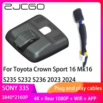 ZJCGO Подключи и Играй Видеорегистратор Dash Cam 4K 2160P Видеомагнитофон для Toyota Crown Sport 16 Mk16 S235 S232 S236 2023 2024