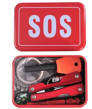 Ящик для инструментов выживания на открытом воздухе аварийный комплект многофункциональный набор, оснащенный ящиком для самоспасения SOS field survival