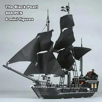 804 ШТ. Строительный блок Pirates The Black Pearl Ship, игрушка-кирпичик, подарок на день рождения, Рождественский подарок, совместимый с 4184 16006
