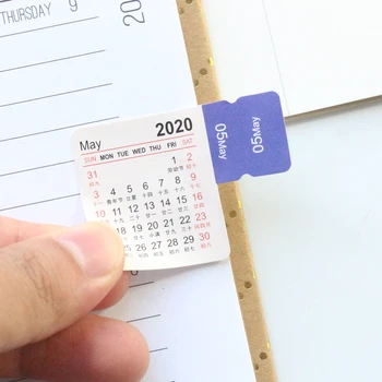 Domikee cute календарь на 2023-2024 год, ежемесячный указатель времени, этикетка, наклейка с флагом для журнала, планировщика, дневника, блокнота, канцелярских принадлежностей, 2 листа