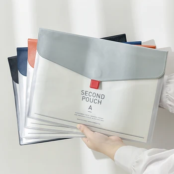 Винтажная кожаная сумка для документов, двухслойная сумка для файлов формата А4 для офиса, органайзер для файлов, сумка формата А4, прозрачная сумка для хранения документов