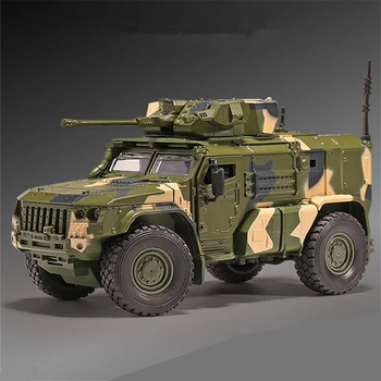 Модель грузовика из сплава 1:32 Tiger Armored Car, Изготовленная на заказ, Металлическая Модель Внедорожника, Военная Взрывозащищенная Модель Автомобиля, Детская Игрушка В Подарок