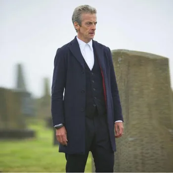 YANGHAOYUSONG домашняя шерстяная куртка Peter Capaldi средней длины, повседневная прямая шерстяная куртка для мужчин