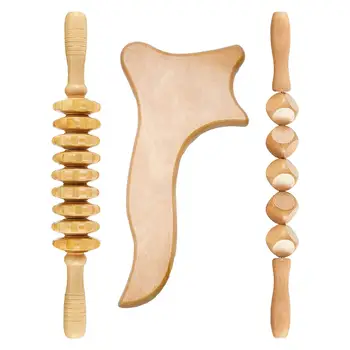 Инструменты для дерева, 3 штуки, Роликовый дренаж, для снятия боли в мышцах, Роликовый, Кубический инструмент