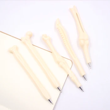 Новые шариковые ручки Satone10Pcs в форме кости, милая шариковая ручка, письменные принадлежности Kawaii Оптом, креативный подарок, школьные канцелярские принадлежности