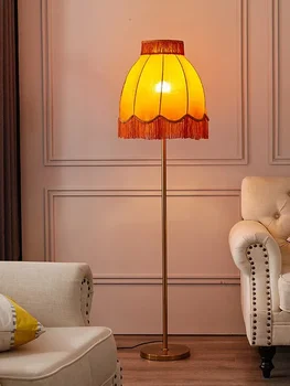 Французский ретро Королевский двор, торшер с кисточками для гостиной, Американский кабинет и прикроватная лампа для спальни