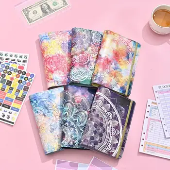 Бюджетная папка с цветочным принтом и конвертами на молнии Для хранения денежных карт, многоцелевой ноутбук