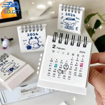 2024 Креативный Мини-календарь с милым драконом, Настольный календарь с мультяшными животными Kawaii DIY, Ежедневник, Планировщик таблиц