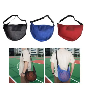 Баскетбольная сумка для переноски снаряжения, Регулируемый плечевой ремень, сетчатые сумки для мячей