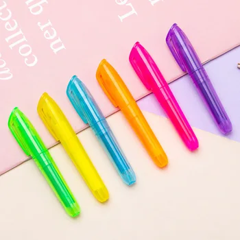 6шт Цветной конфетный маркер, маркер-кисть, Флуоресцентная ручка, маркеры для рисования ручками, Офисные школьные принадлежности