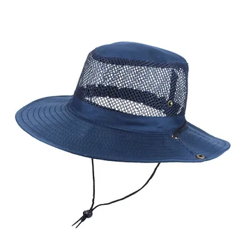 Летняя крутая шляпа, рыбацкая шляпа из дышащей сетки, однотонная складная солнцезащитная шляпа, мужская и женская весенне-осенняя уличная солнцезащитная шляпа