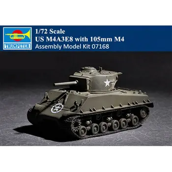 Trumpeter 07168 1/72 US M4A3E8 Танк со 105-мм стволом M4 Модель Armored Car Kit TH10456