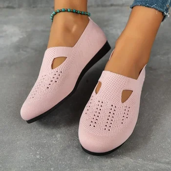 Женская обувь на плоской подошве; новинка 2023 года; весенние сетчатые кроссовки; модная дышащая повседневная женская обувь для ходьбы на платформе;