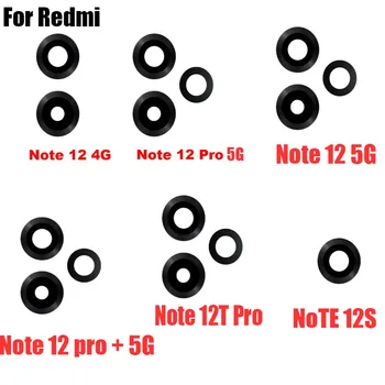 Оригинал Для Xiaomi Redmi Note 12 + Plus 12S 12T Turbo Pro 4G 5G Объектив Задней Камеры Заднего Вида Стекло С Клеем Замена Клея