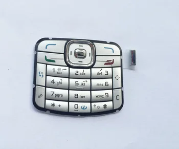 Серебристый/Черный 100% Новый Корпус Ymitn Кнопки цифровых Клавиатур Крышка Клавиатуры Для Nokia N70 Бесплатная Доставка