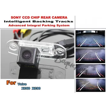 Для Volvo XC60 XC 60 XC90 XC 90 CCD Динамическое Наведение Tragectory Интеллектуальная Камера Парковки Автомобиля/Модуль Отслеживания Камеры Заднего Вида