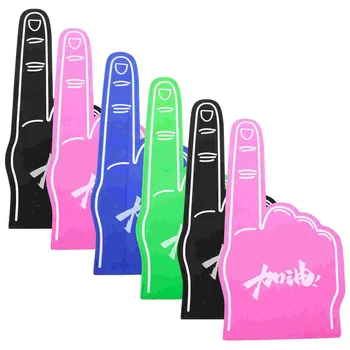 6шт пальцев для рук на все случаи жизни Помпон для черлидинга для спорта Захватывающие цвета Легкая атлетика Местные мероприятия Игры