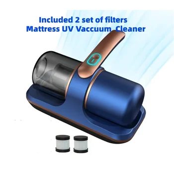 Беспроводной пылесос для матрасов, беспроводной ручной пылесос для удаления пыли с кровати UV-C, Специалист по глубокой очистке диванов, Мощное всасывание 12 кПа