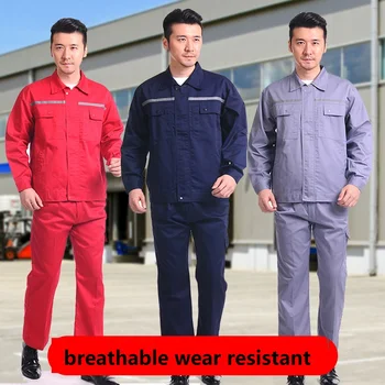 Комплекты рабочей одежды Для мужчин и женщин, Светоотражающая куртка + брюки, износостойкая спецодежда для ремонтников машин, рабочая форма инженера