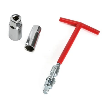 Набор торцевых ключей для свечей зажигания, сменный заводской торцевой ключ, красная ручка, набор из 4 предметов, 16-мм Т-образный ключ