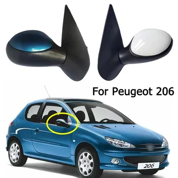 Для Peugeot 206 207 Citroen C2 автомобильное боковое зеркало заднего вида в сборе автоматическое дверное зеркало заднего вида в сборе Электрическая ручная регулировка объектива