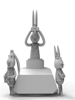 В разобранном виде 1/35 современное животное Кролик Танк Экипаж Набор (БЕЗ БАКА) Фигурки из смолы миниатюрные модельные наборы Неокрашенные