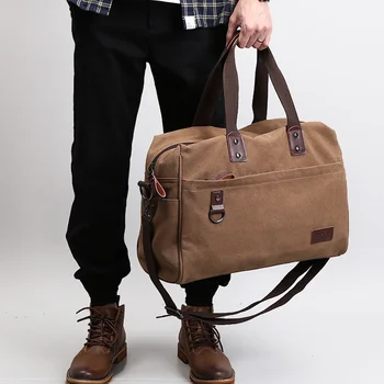 Мужские холщовые сумки через плечо, повседневная дорожная 16-дюймовая сумка через плечо для ноутбука, роскошная деловая модная высококачественная сумка