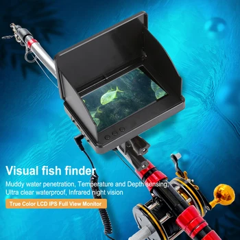 Подводный эхолот Визуальный HD датчик температуры и глубины Fish Finder HD монитор ночного видения
