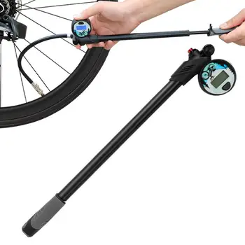 Велосипедный насос с манометром, универсальный насос Schrader, надувной насос Presta Valve, подходит для регулировки подачи воздуха в клапаны Presta и Schrader
