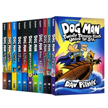 Случайная 1 кНига Новинка 2023 года Оригинальные Популярные комиксы The Adventures of Dog Man 8 Дэв Пилки Догман Английский Роман для детей