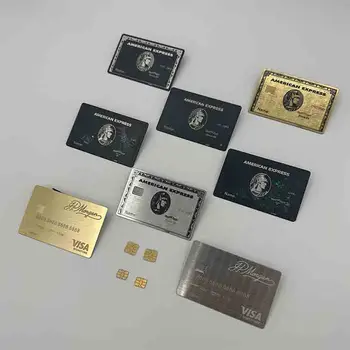 4428 Изготовленная на заказ лазерная резка усовершенствованной пользовательской кредитной карты с магнитной полосой Member bank black metal credit card