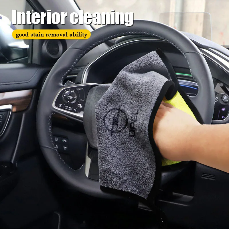 1 шт. Полотенце для мытья автомобиля, Замшевая тряпка из микрофибры для Opel Astra Vectra Corsa Insignia Vivaro OPC Zafira Mokka Изображение 4