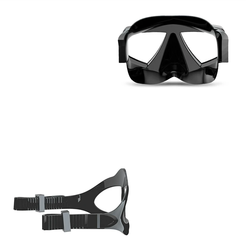 1 шт. Силиконовые очки для фридайвинга для дайвинга для взрослых, защита для носа и глаз, черный Изображение 1