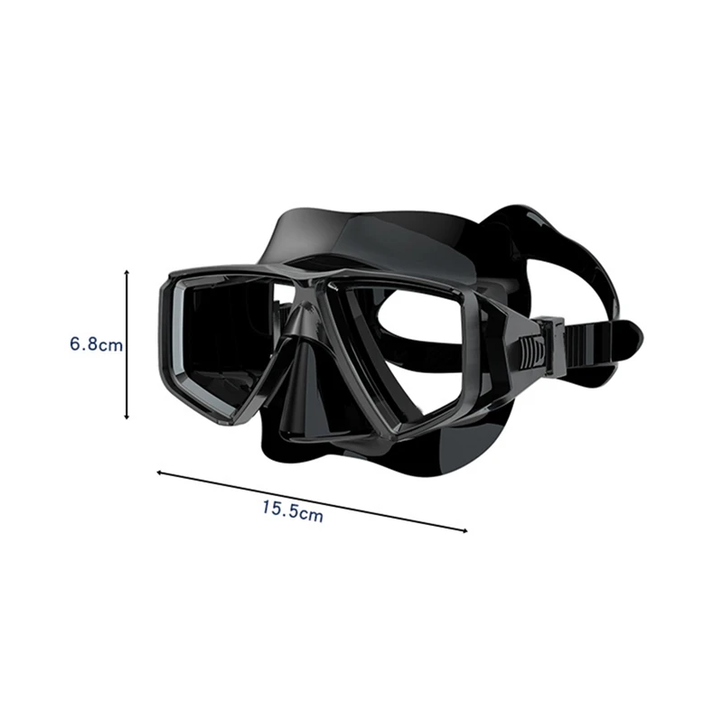 1 шт. Силиконовые очки для фридайвинга для дайвинга для взрослых, защита для носа и глаз, черный Изображение 5