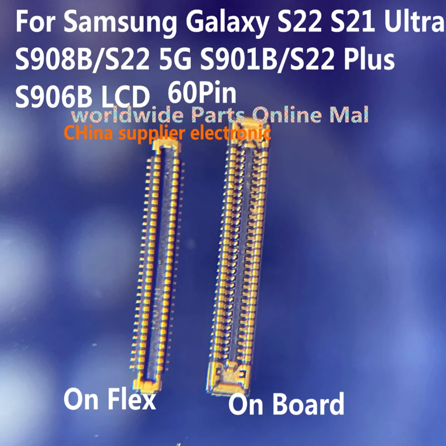 10-200 шт 60Pin USB Зарядка Разъем FPC Порт Для Samsung Galaxy S22 S21 Ultra S908B/S22 5G S901B/S22 Plus S906B ЖК-дисплей Изображение 0