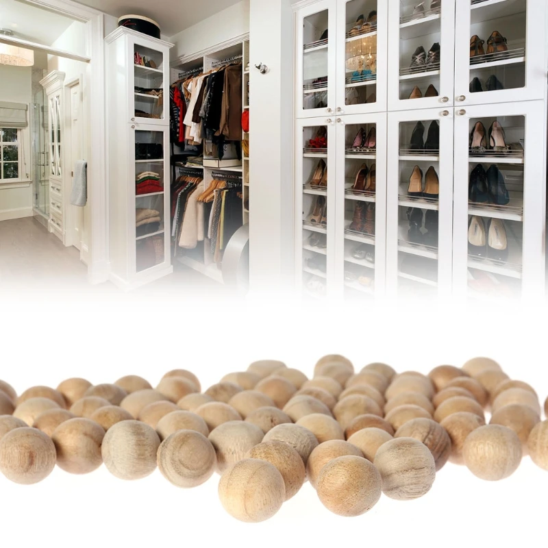100шт натуральных шариков от моли, Камфорный шкаф, Ящик для одежды Изображение 3