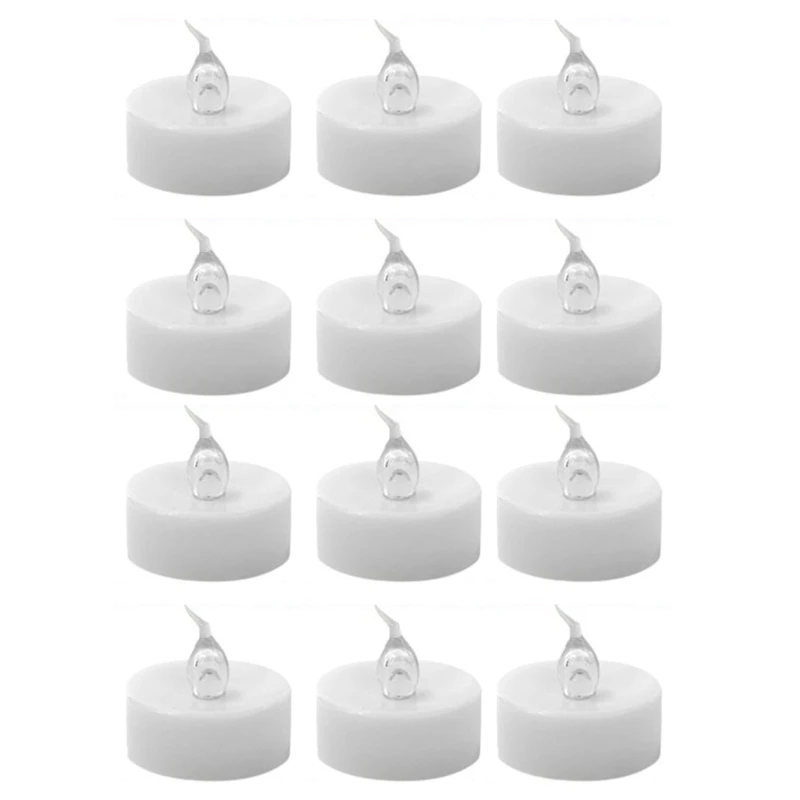 12шт Теплые Белые Беспламенные Свечи Лампа С Батарейным Питанием Свечи Электронная Свеча Изображение 0