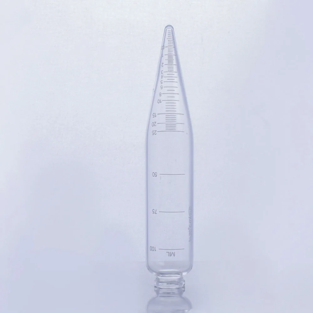 1шт 100 мл Стеклянная градуированная центрифужная трубка стеклянный цилиндр лабораторные принадлежности для разделения Нефти Изображение 0