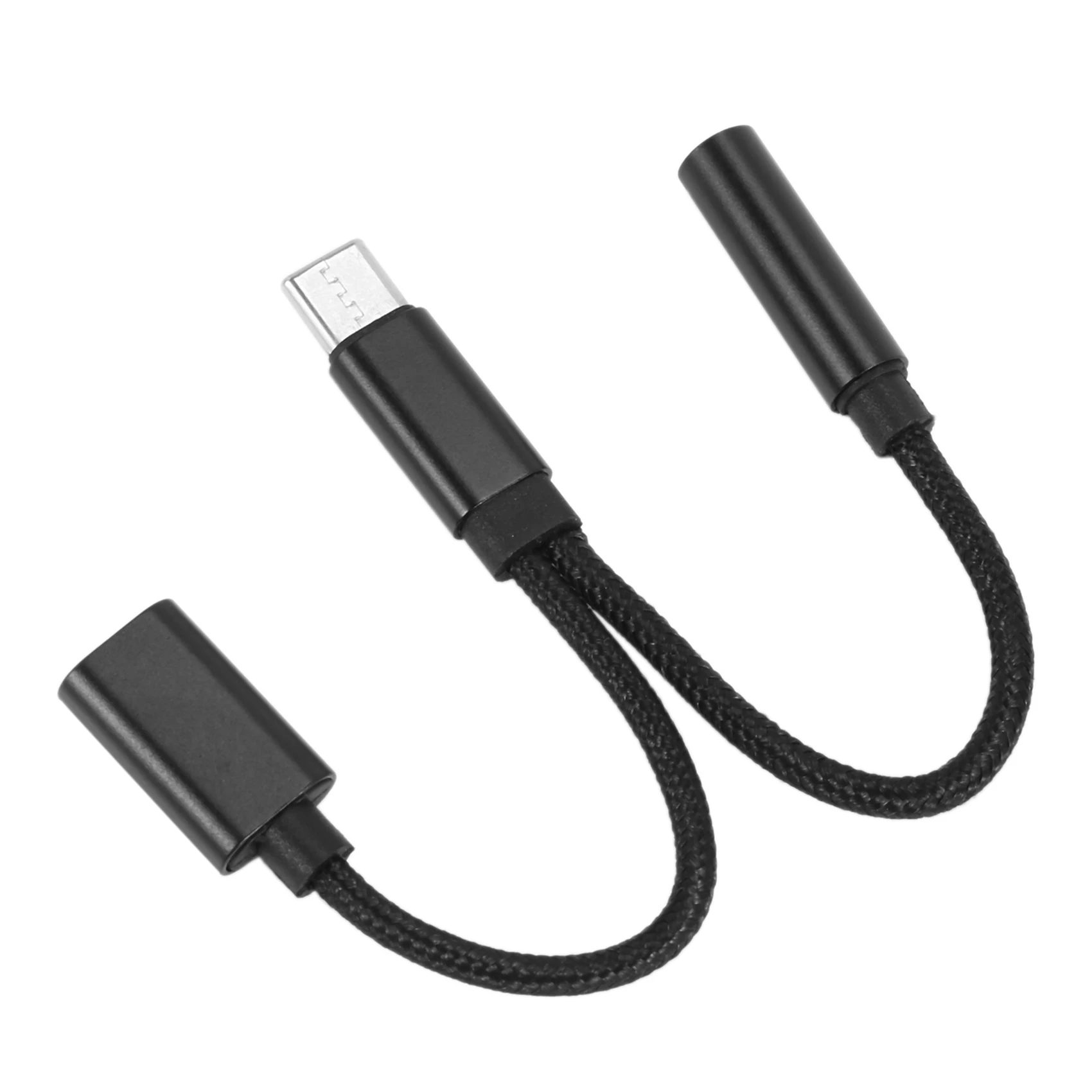 2 в 1 Адаптер для наушников Type C, разъем-разветвитель USB C, конвертер для зарядки аудио AUX для Huawei Samsung Xiaomi Изображение 2