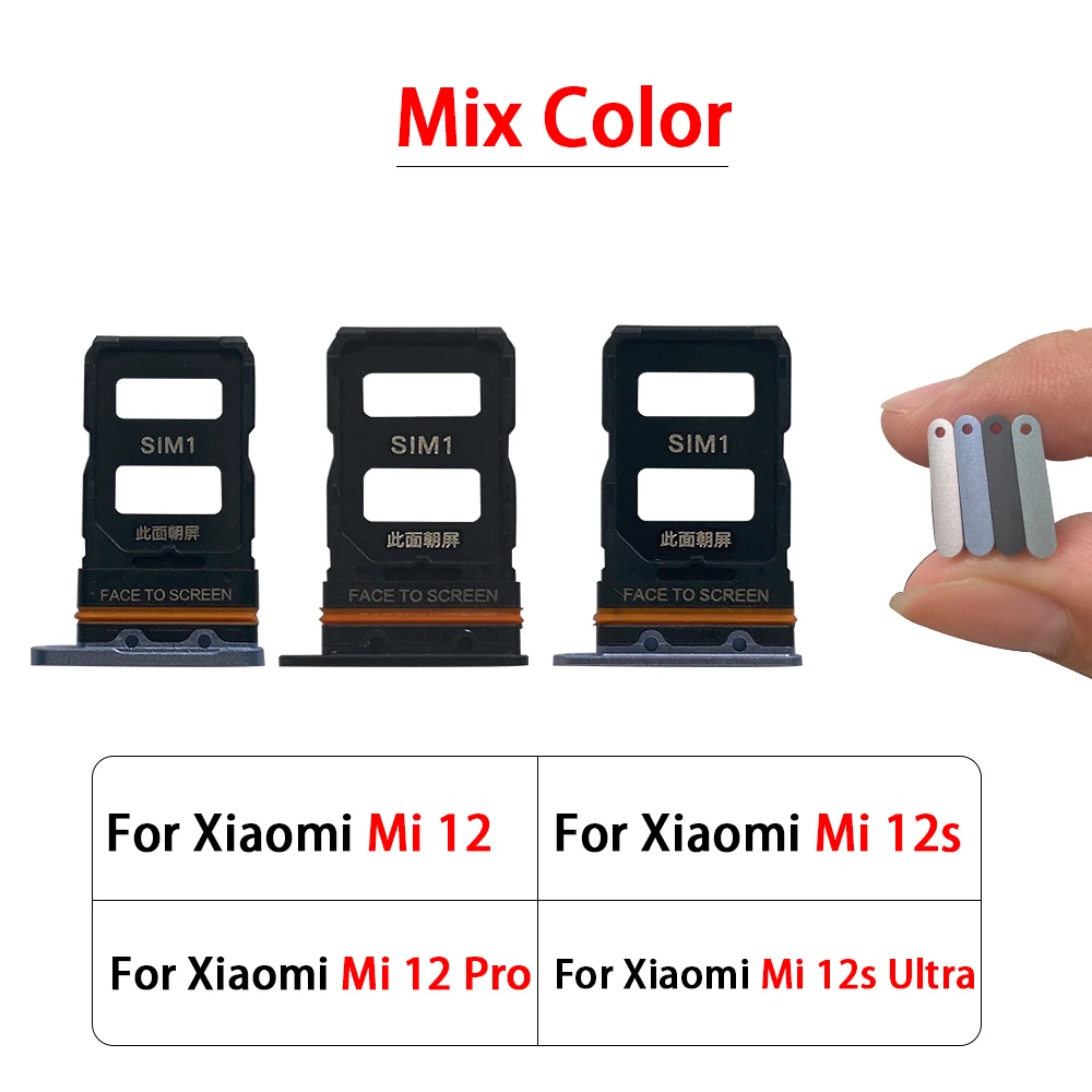 20 Шт Лоток для SIM-карт Слот для чипов Выдвижной держатель Сменная Ремонтная деталь для Xiaomi Mi 12 Pro Mi 12S Ultra Изображение 2