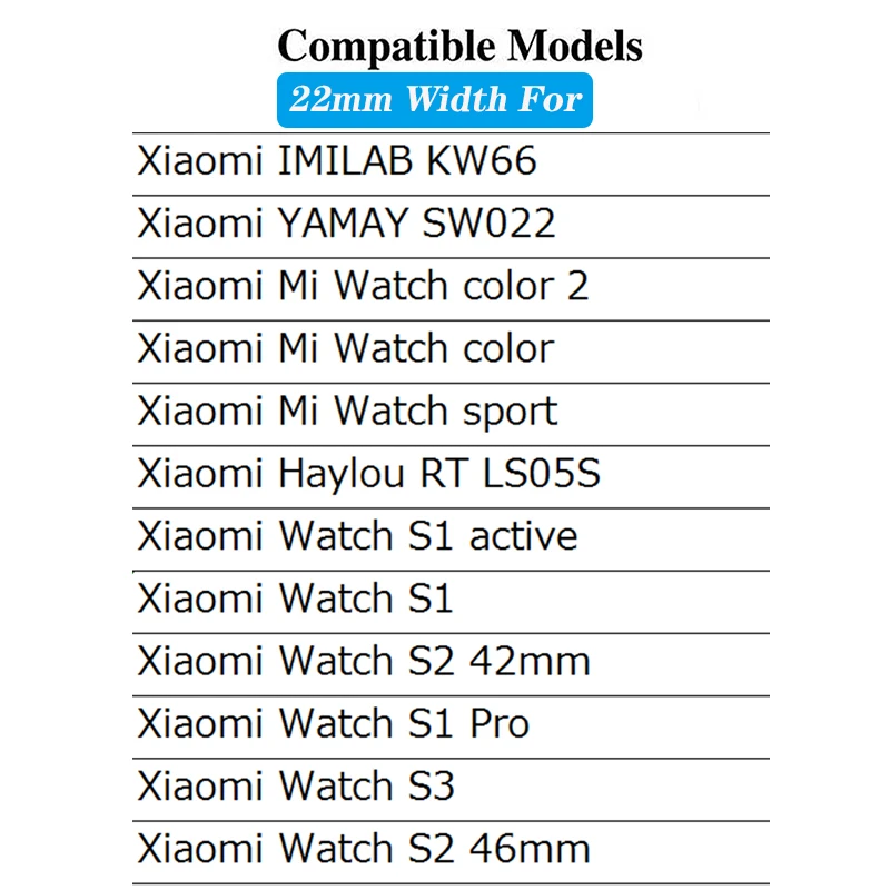 22 мм Браслет для умных часов Xiaomi Watch S3 Ремешок из нержавеющей стали для Xiaomi Watch S1 Active / S2 42 мм 46 мм / Цветной 2-полосный ремень Изображение 5