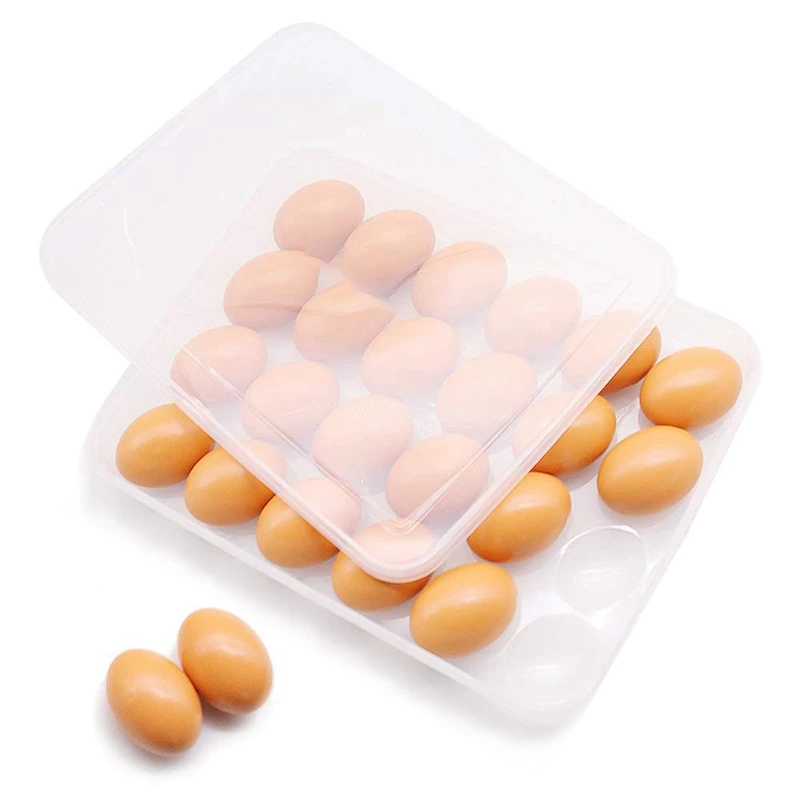2X Держатель Для яиц Для Холодильника, С Крышкой Для Хранения Яиц В Холодильнике, Штабелируемые Пластиковые Контейнеры Для Яиц, Лоток на 24 Яйца Изображение 1