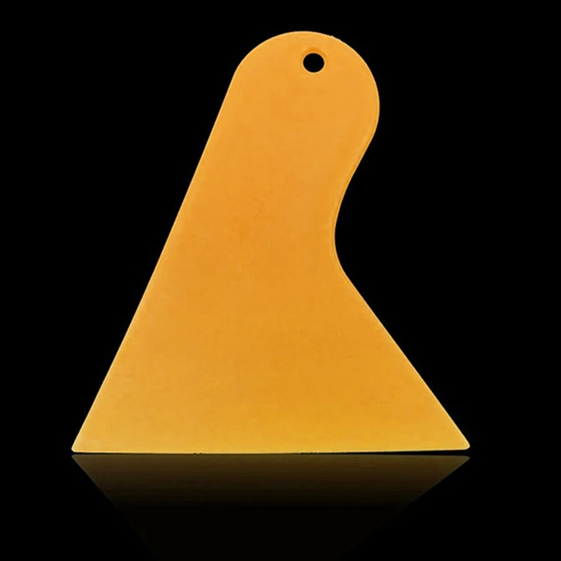 5X Пластиковая Желтая Авто Наклейка На Окно Автомобиля Пленка Скребок Ракель Инструмент Для чистки 10,5X9,5 см Изображение 5